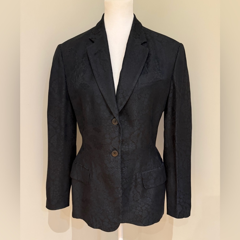 Jean Paul Gaultier Vintage 90s FEMME black printed long sleeves Blazer size 44IT